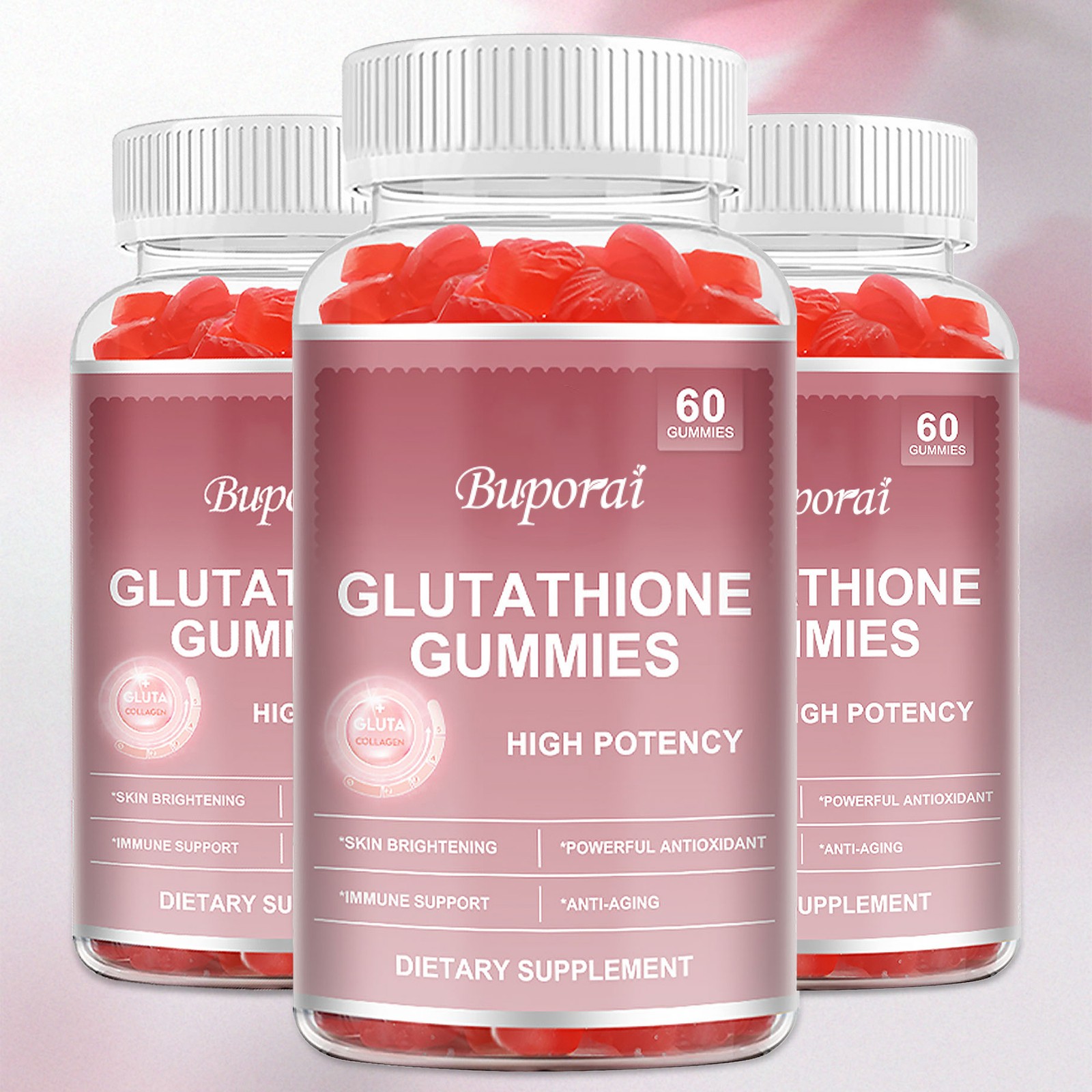Glutathione Gummies – Collagen,Anti-aging, Skin Whitening, Detox,Anti-wrinkle