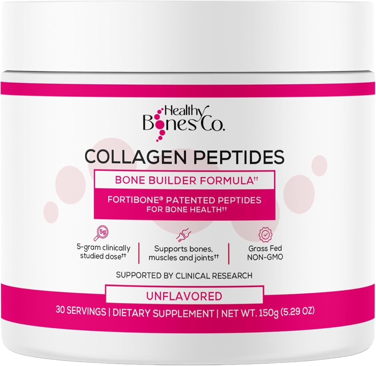 FORTIBONE Collagen Peptides Essential Bone Builder Hydrolyzed Collagen Powder