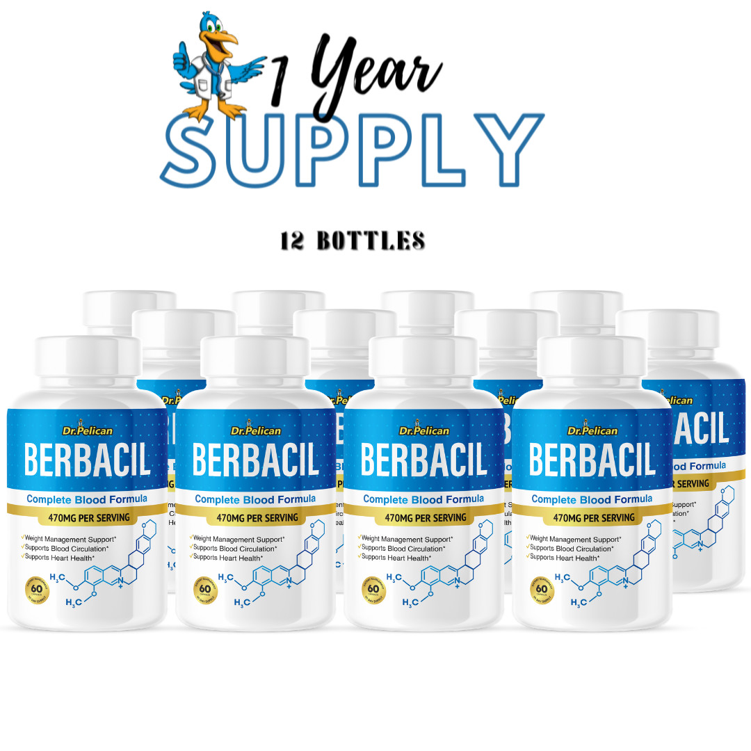 Berbacil- Blood Support- 12 Bottles- 720 Capsules