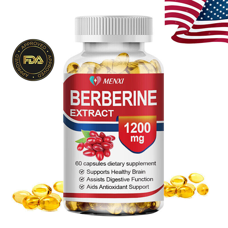 1200mg Blood Sugar Support Supplement Berberine Cinnamon Extract – 60 Capsules