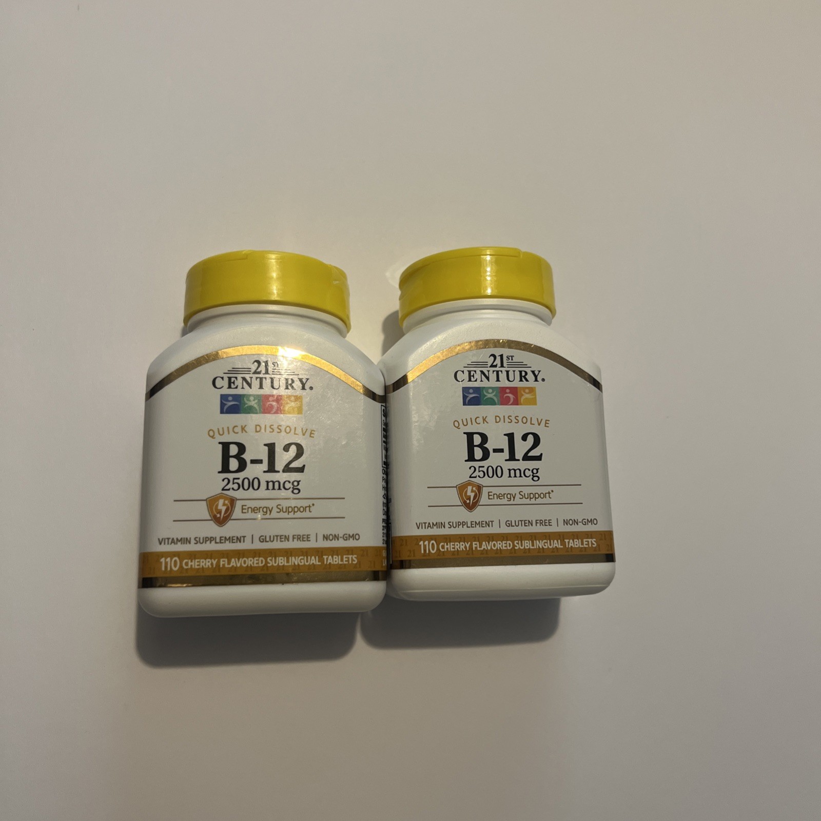 2 PACK – 21st Century Vitamin B12 2500 mcg High Potency Tablets 110ct – Exp 5/26