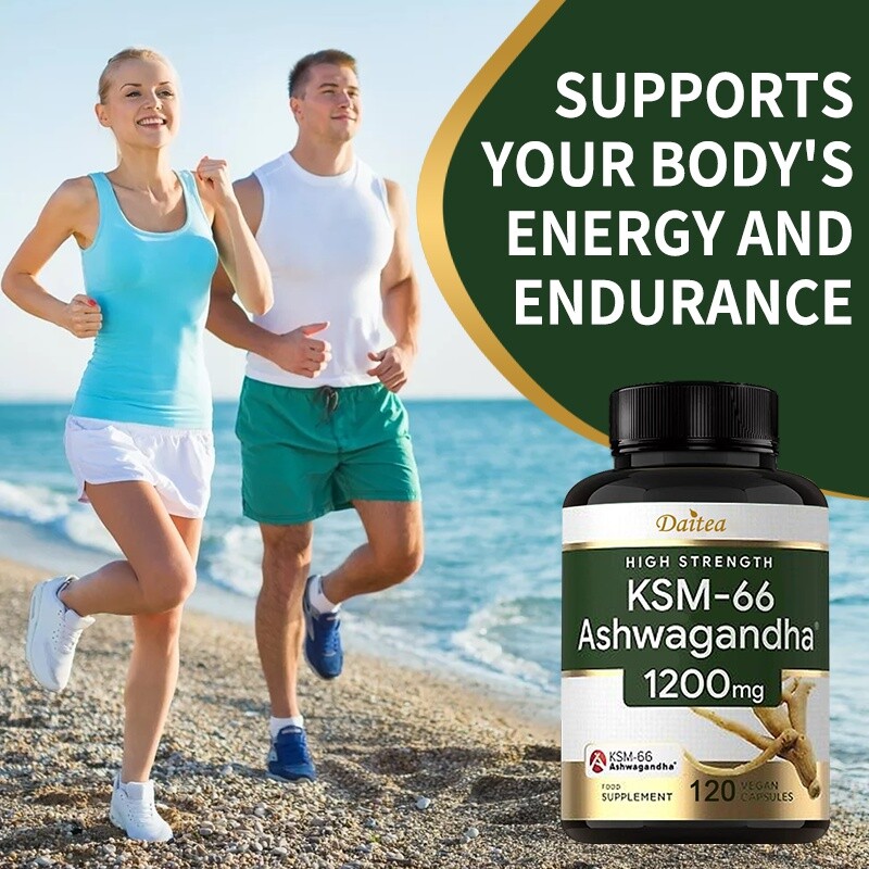 KSM-66 Ashwagandha Supplement Reduces Stress Support Mood Focus Energy Endurance