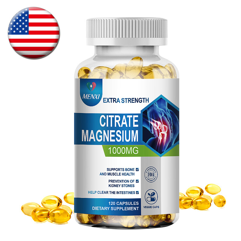 Magnesium Citrate Capsules 1000mg Per Serving – Highest Potency Capsules 120 cap