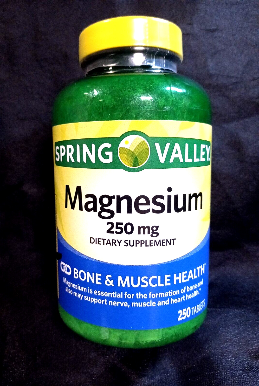 SPRING VALLEY..MAGNESIUM..250mg..BONE MUSCLE HEALTH..250TAB DEC 2025