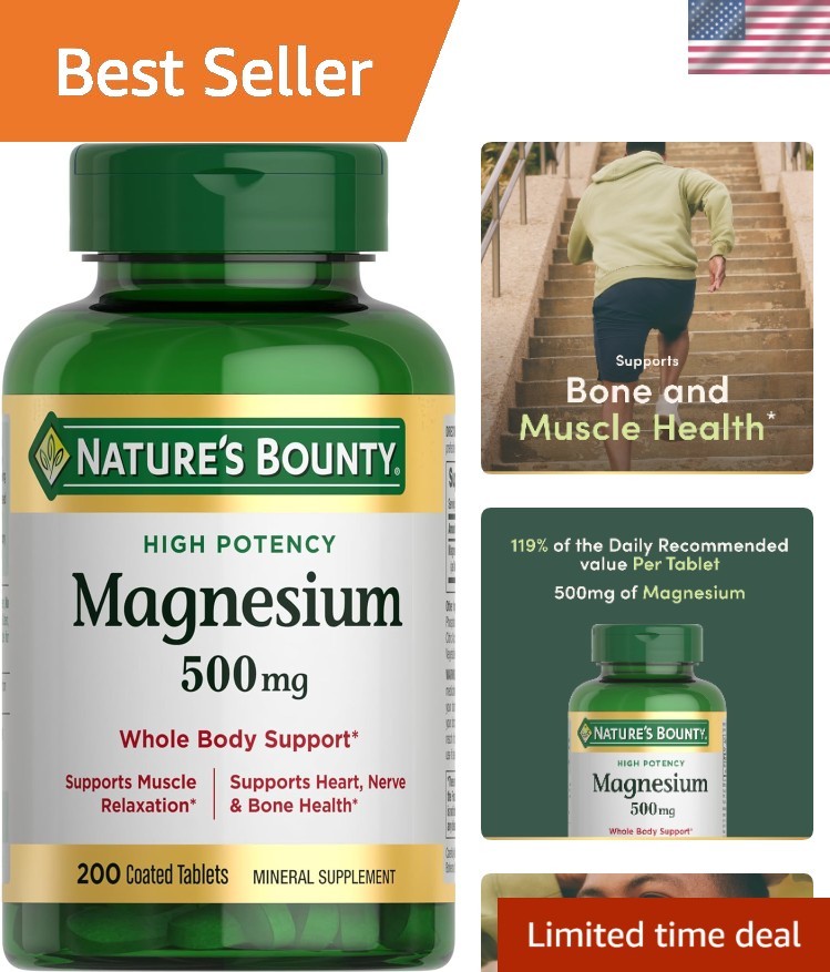 Nature’s Bounty Magnesium Supplements Magnesium 500 Mg Tab