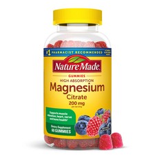 Nature Made Magnesium Citrate Gummies 200mg 60 Count Mixed Berry Flavor