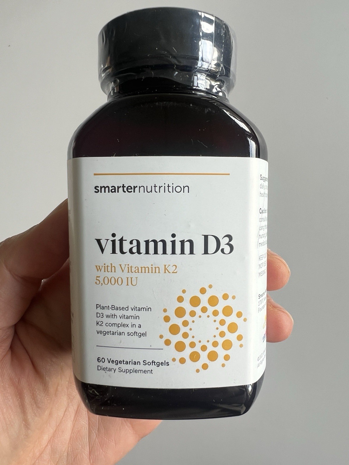Smarter Nutrition Vitamin D3 with K2 Complex 5000 IU, 60-Count Soft Gels