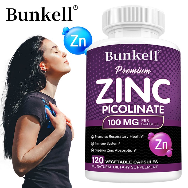 Zinc Picolinate 100mg Capsules, Immune Function & Cardiovascular Health 120caps