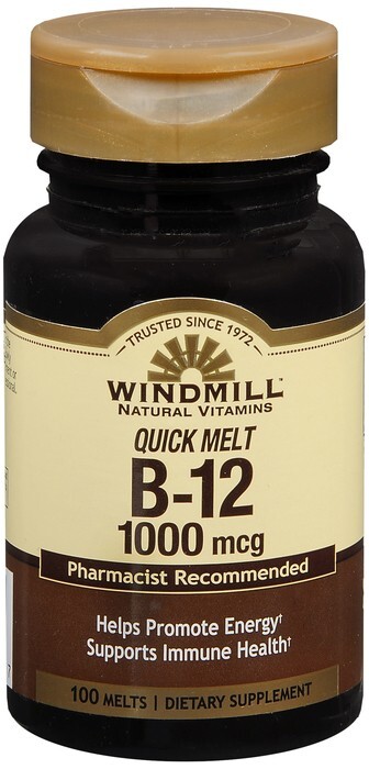 Windmill Vitamin B-12 1000 Mcg 100 Count Tablets Helps Promote Energy