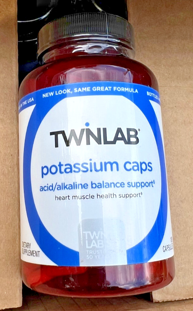 Twinlab Potassium Caps 180 Capsules Egg-Free, Fish Free, Lactose-Free,FREE SHIP