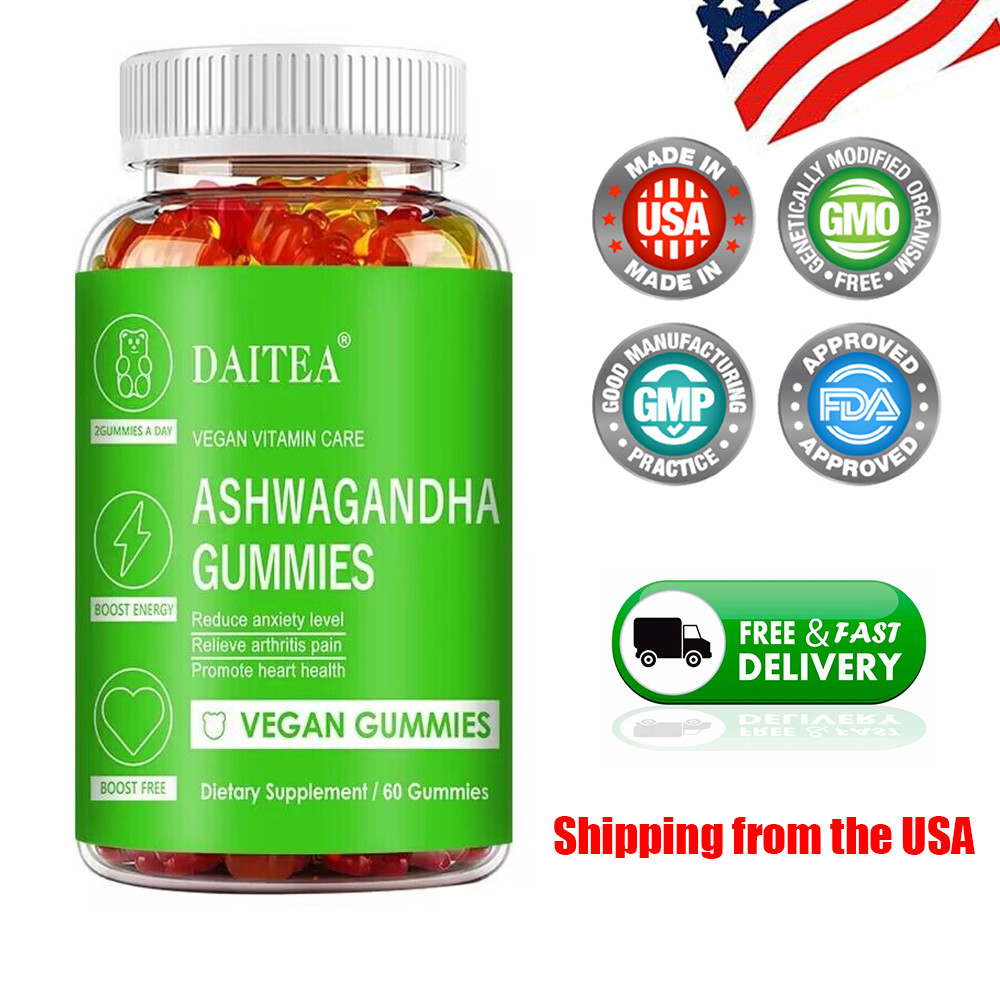Ashwagandha Gummies Candies 1500 Mg Reliev Stress And Calm Anxiety 60 Capsules