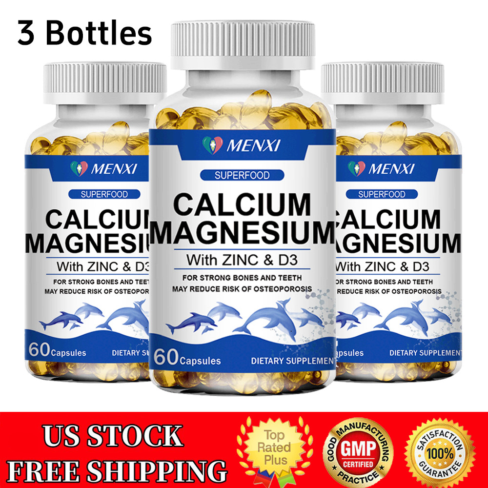 Zinc Calcium Magnesium & Vitamin D For Immune Support, Bone, Sleep & Leg Cramps