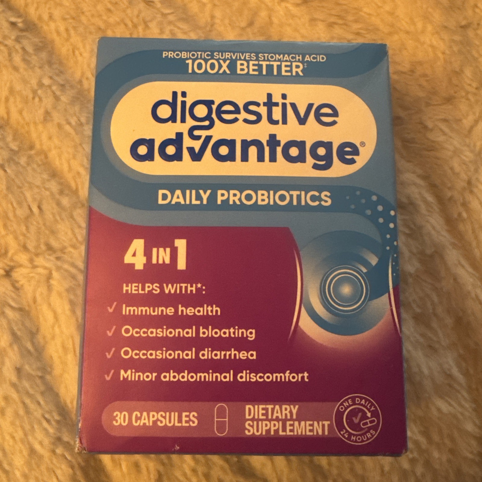 Digestive Advantage Daily Probiotics 30 Count Immune and Digestive Support 03/27