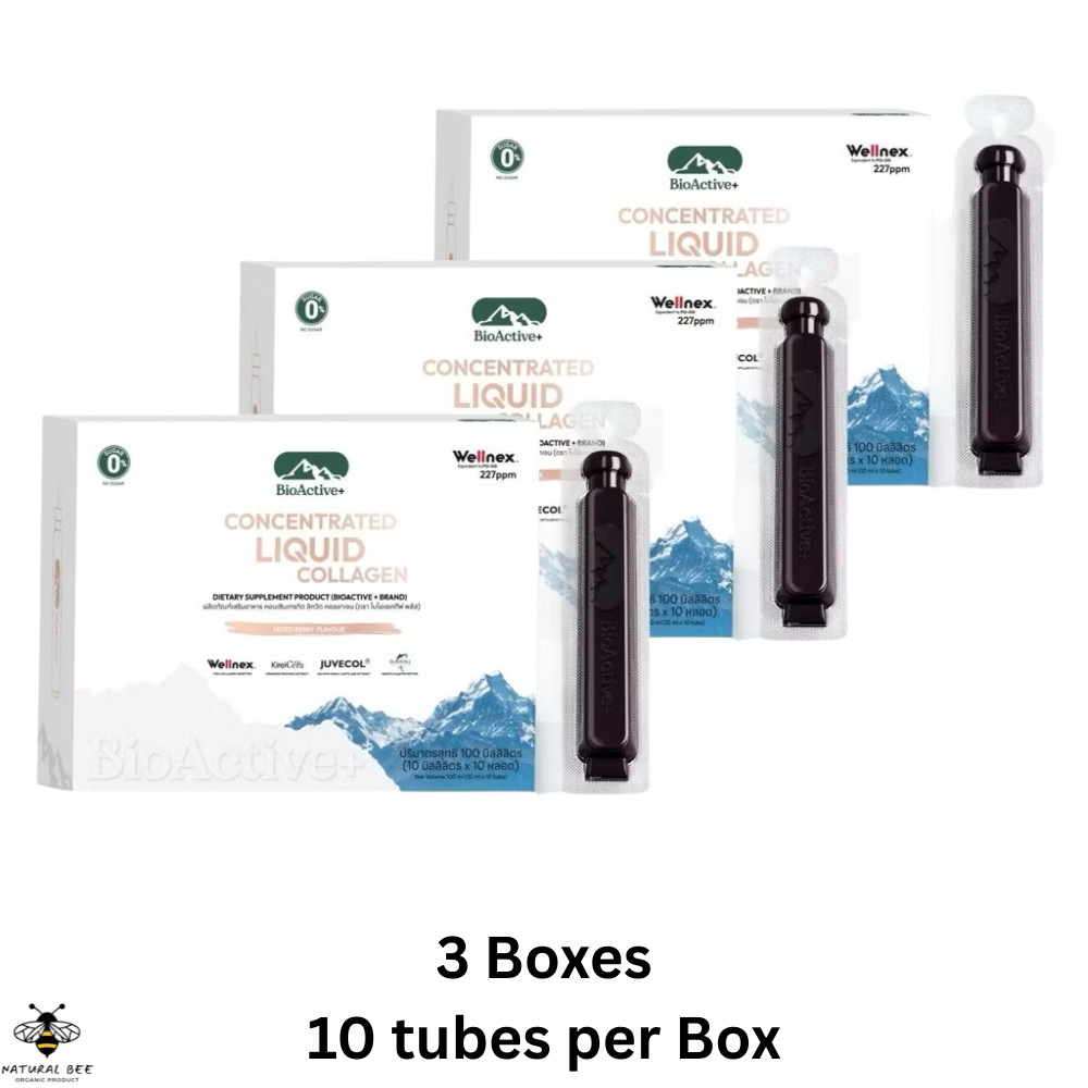 BioActive Concentrated Liquid Collagen Skin Beauty Booster hydration elastic X 3