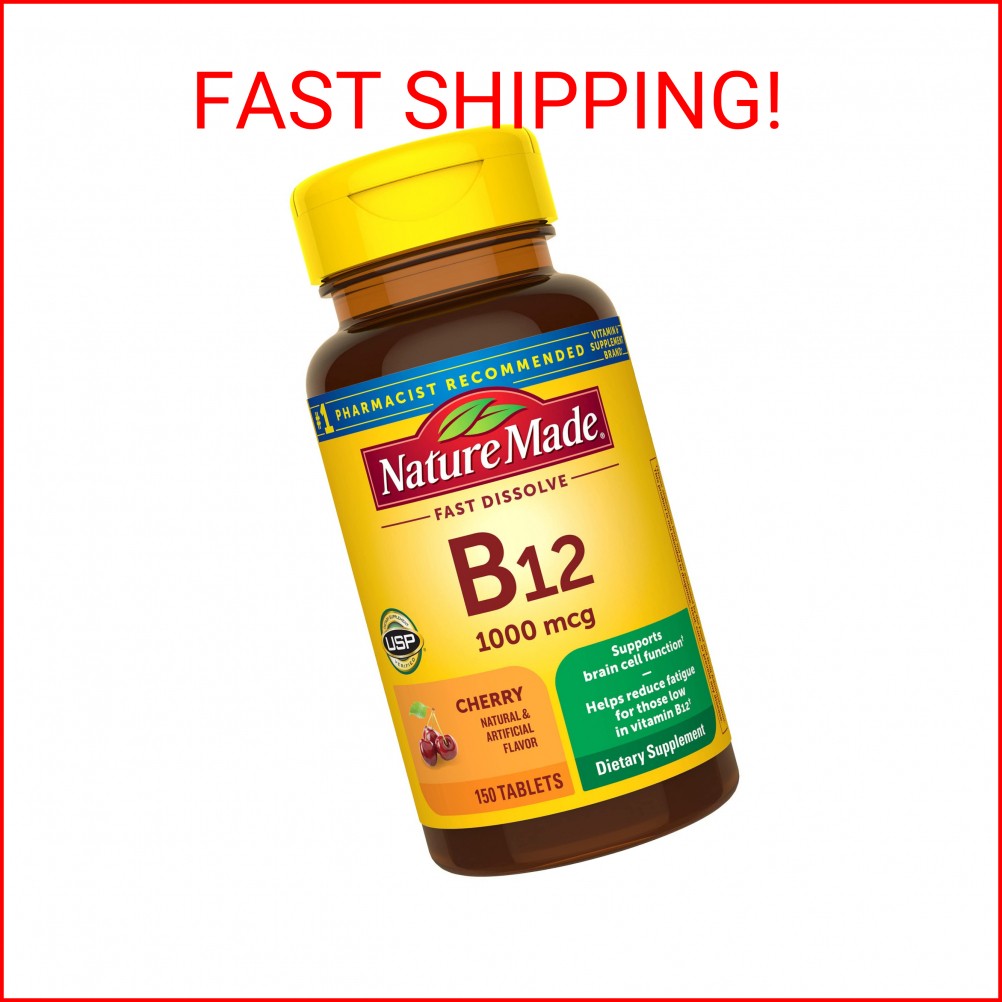 Nature Made Vitamin B12 1000 mcg, Easy to Take Sublingual B12 for Energy Metabol