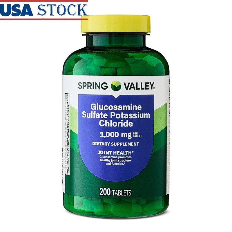 Glucosamine Sulfate Potassium Chloride 1000mg Joint Support Tablets 200 Count US