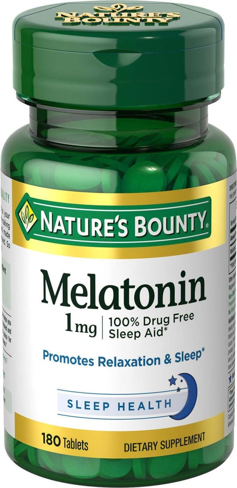 Melatonin, 100% Drug Free Sleep Aid, Promotes Relaxation and Sleep Health, 1Mg,