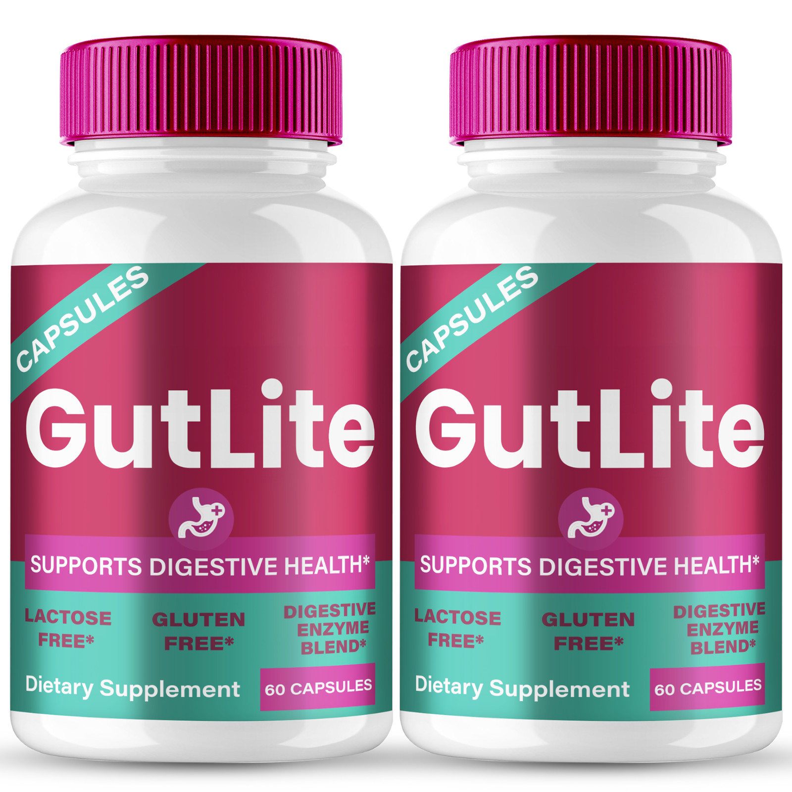 (2 Pack) GutLite Probiotics, Gut Lite for Gut Health & Digestion Support Pills