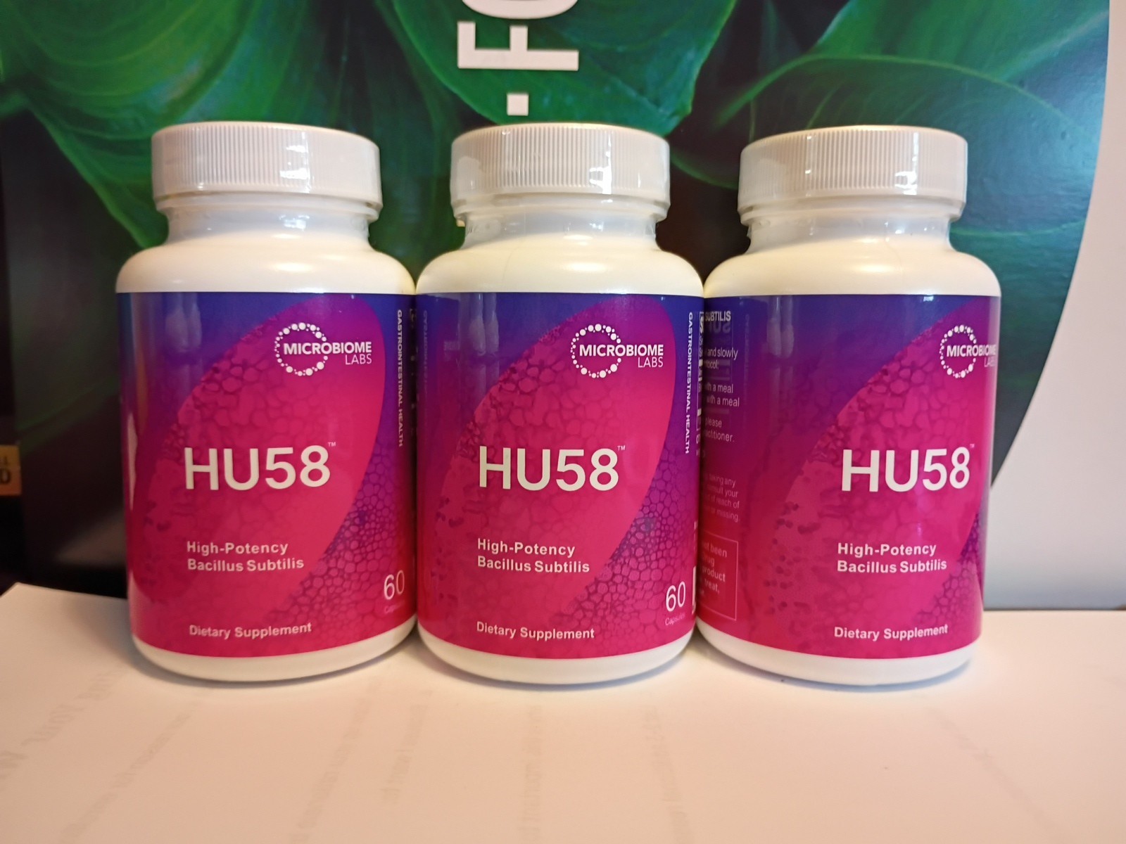 HU58 Probiotic, Improve Gut Lining to Absorb Nutrients, Daily 3 PACK