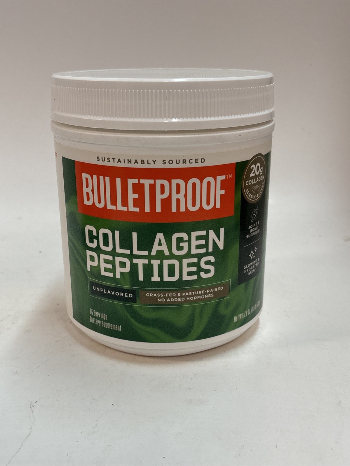 Bulletproof Unflavored Collagen Peptides Powder 17.6 Ounces Exp 12/2026