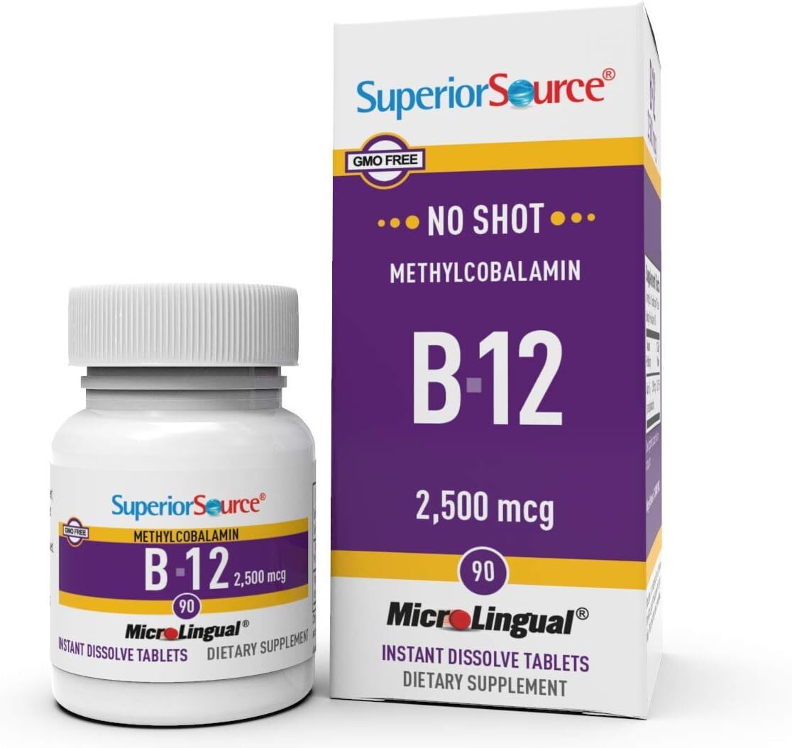 Superior Source B12 2500 mcg  90 Tablets Exp 08/26 – Fast Free Shipping