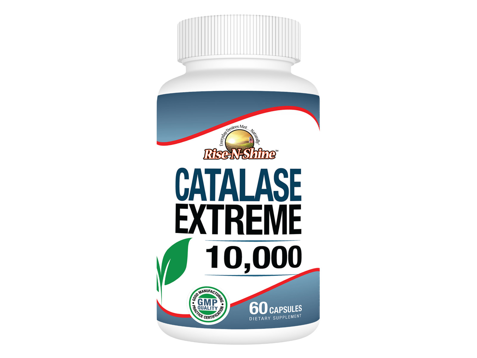 CATALASE EXTREME 10,000 Antioxidant Enzyme By Rise-N-Shine – 60 Ct