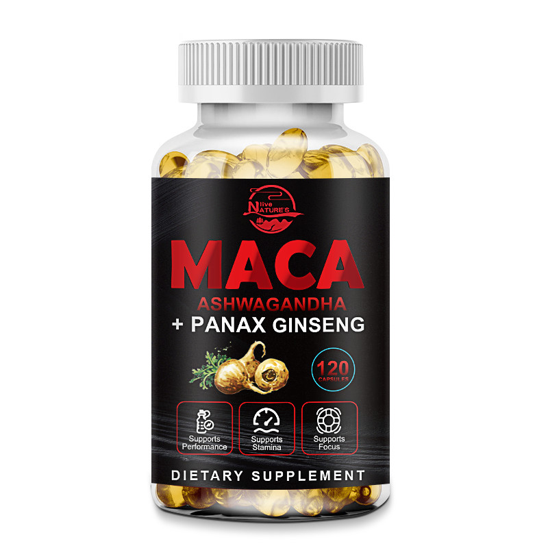 Maca Root With KSM Ashwagandha, Panax Ginseng & Black Pepper – 12000mg Capsules