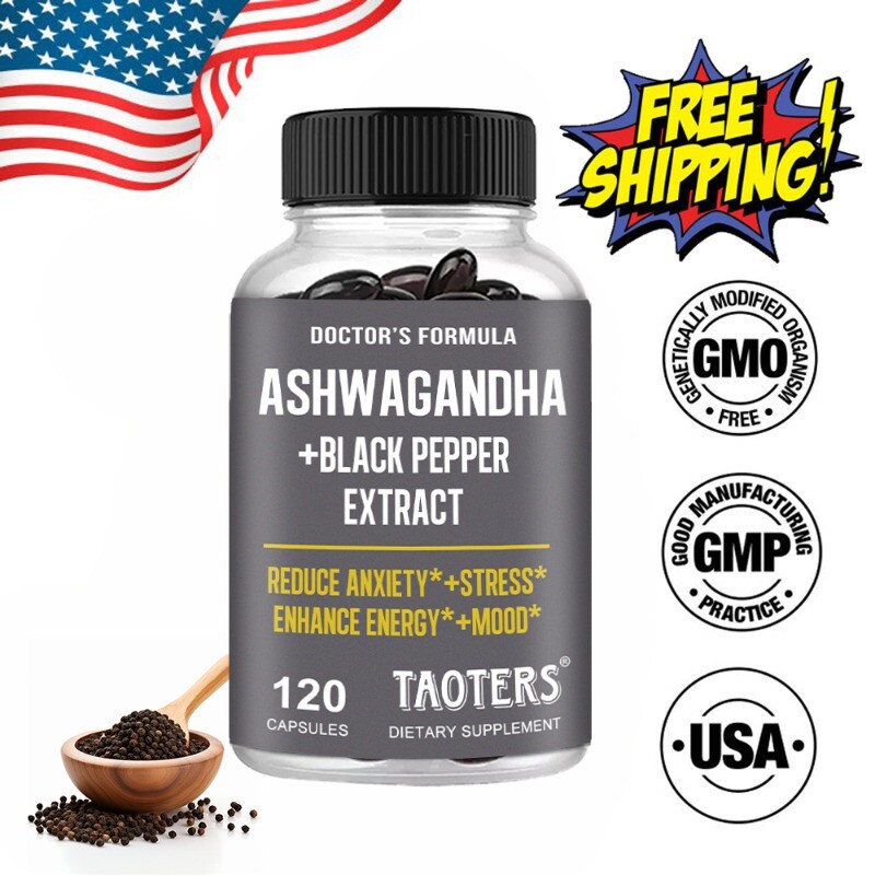 Ashwagandha 120 Capsules 2700mg With Black Pepper High Absorption Rate