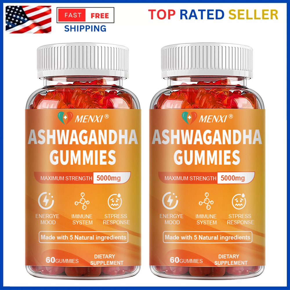 Ashwagandha Gummies 60 Gummies Improve Sleep Health for Women Men – 2 Packs
