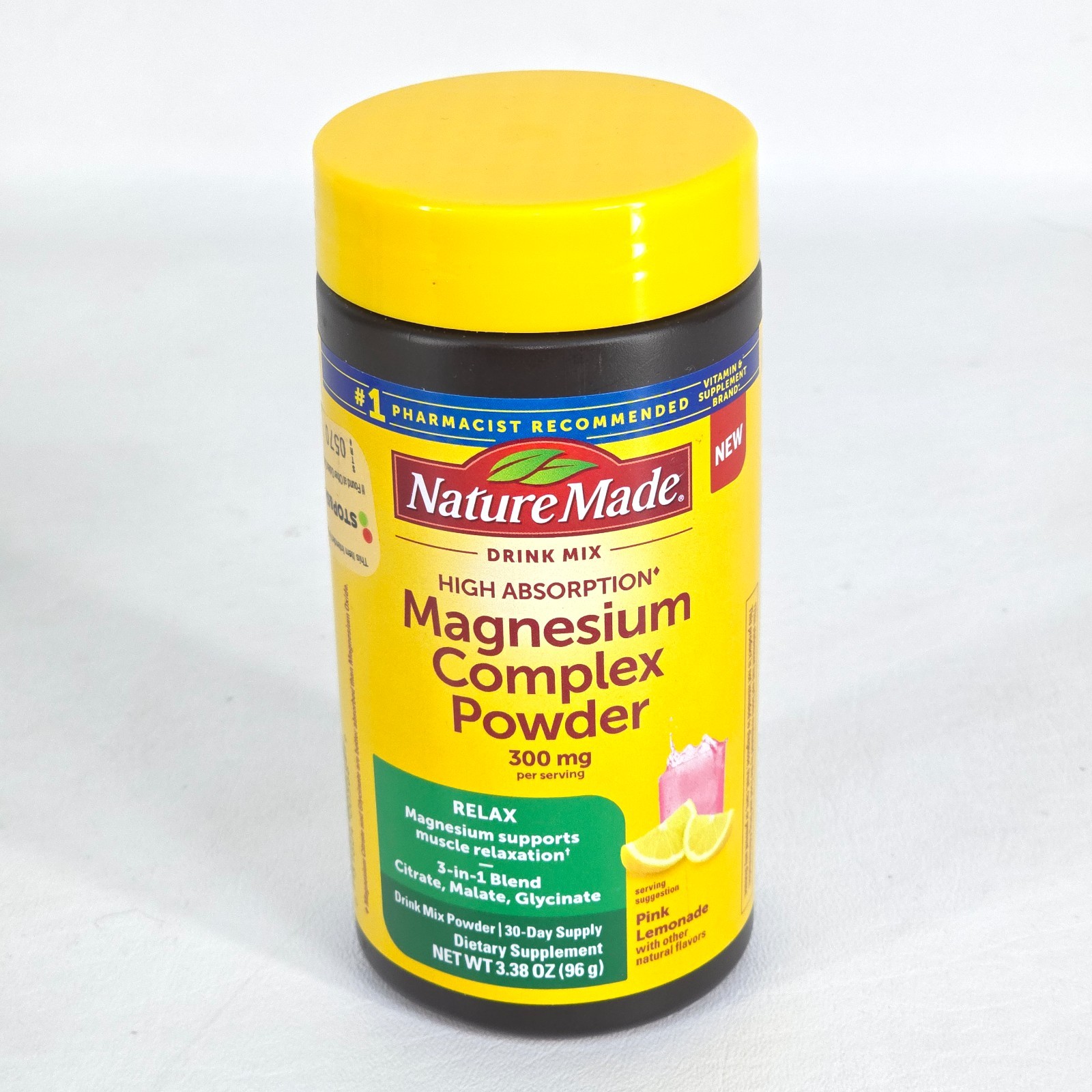 Nature Made Magnesium Complex Powder High Absorption 300mg Pink Lemonade 01/27