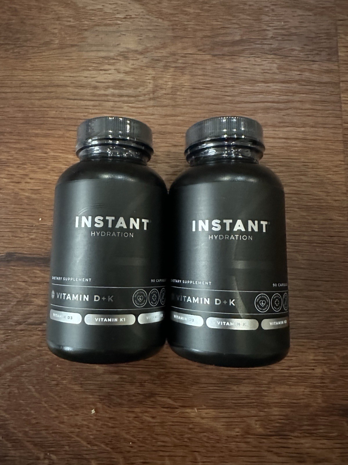 *2 PACK* Instant Hydration Vitamin D+K Dietary Supplement 90 Capsules Exp 04/27