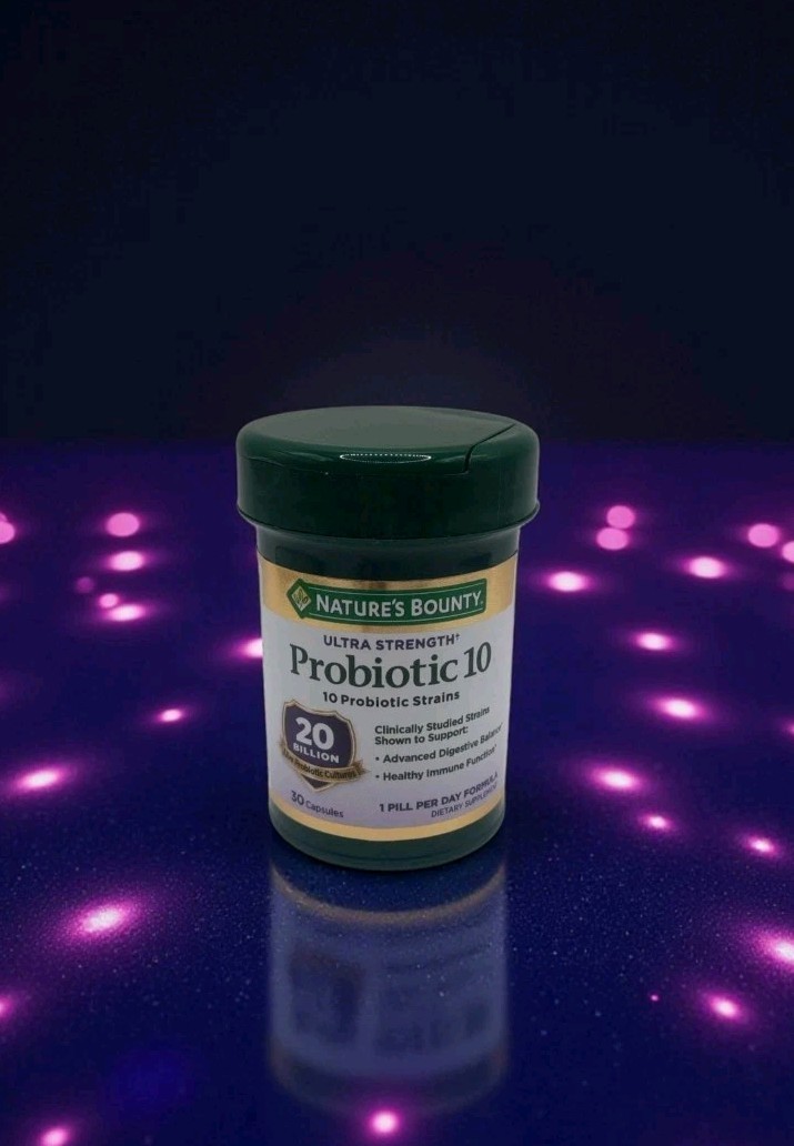 Nature’s Bounty PROBIOTIC 10 Ultra Strength Supplement  30 Caps Exp 01/2026
