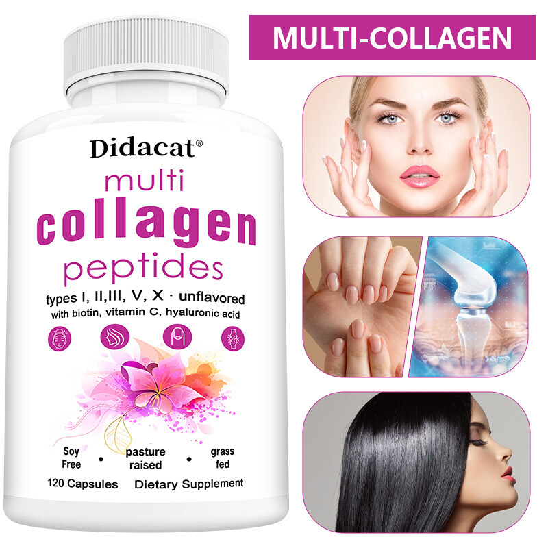 Multi Collagen Peptides Capsuleshydrolyzed Protein Peptides Balance Nail Health
