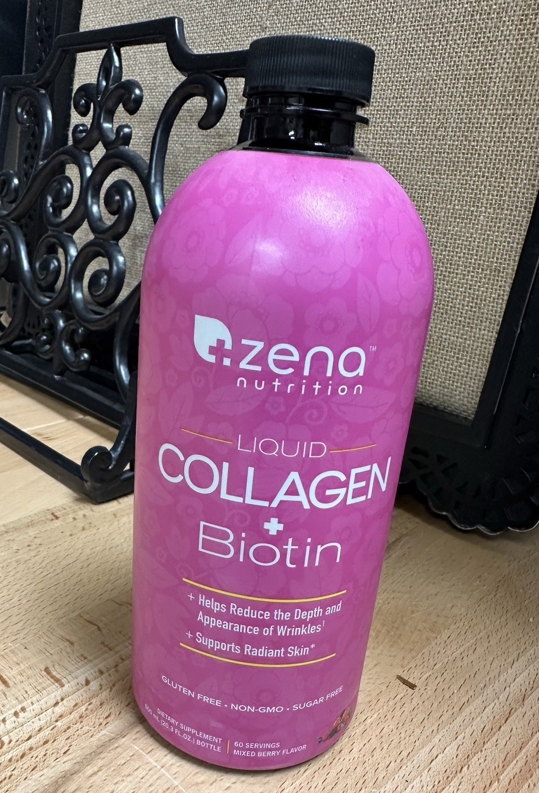 Zena Nutrition Liquid Collagen + Biotin, 20oz 60 Servings Exp 02/2027