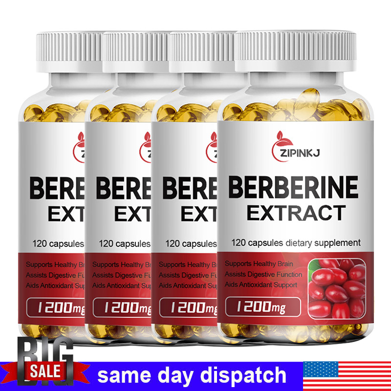 Premium Berberine HCL 1200mg Healthy Cholesterol Anti-inflammatory 60 Day -120ct
