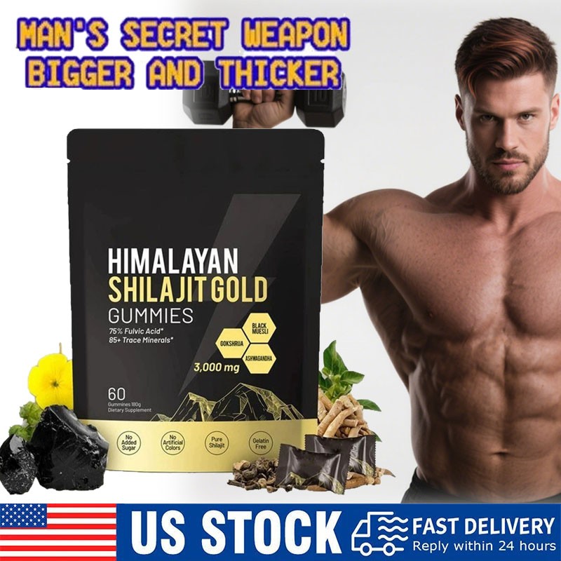 Shilajit 60 Gummies,Shilajit Micronutrient Supplement,Himalayan Premium US Stock