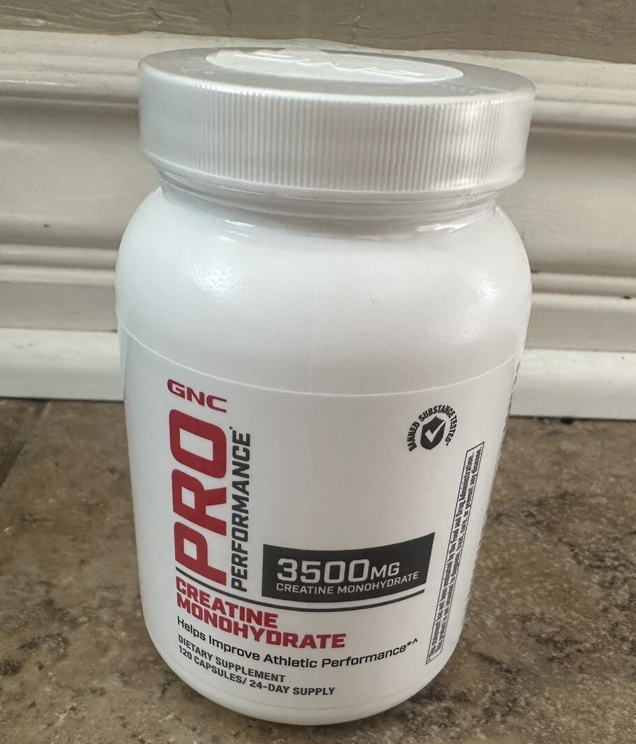 GNC Pro Performance Creatine Monohydrate 3500mg – 120 Capsules, Helps Improve