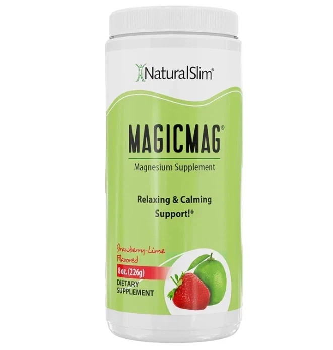 NaturalSlim MagicMag Magnesium Citrate Powder, Strawberry Lime, 8oz