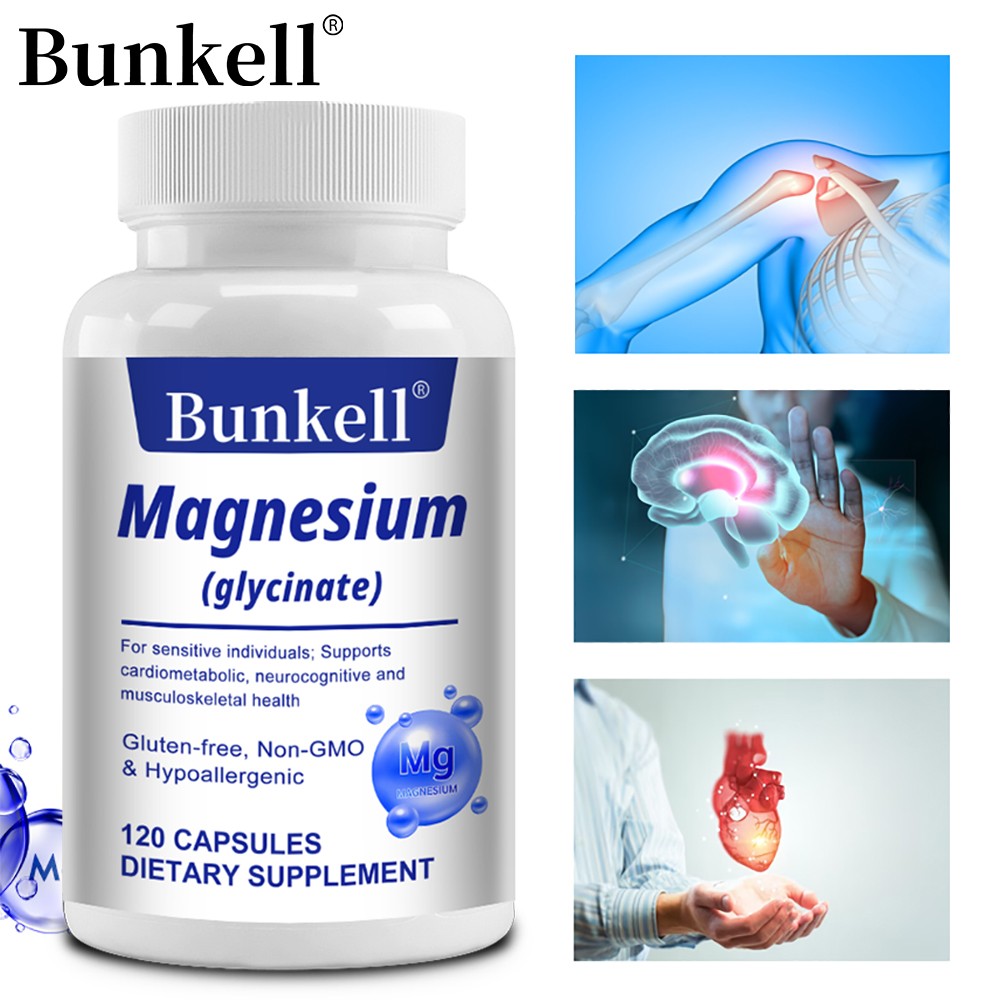 Magnesium (Glycinate)120mg Supports Bone Musculoskeletal Health & Nerve Function