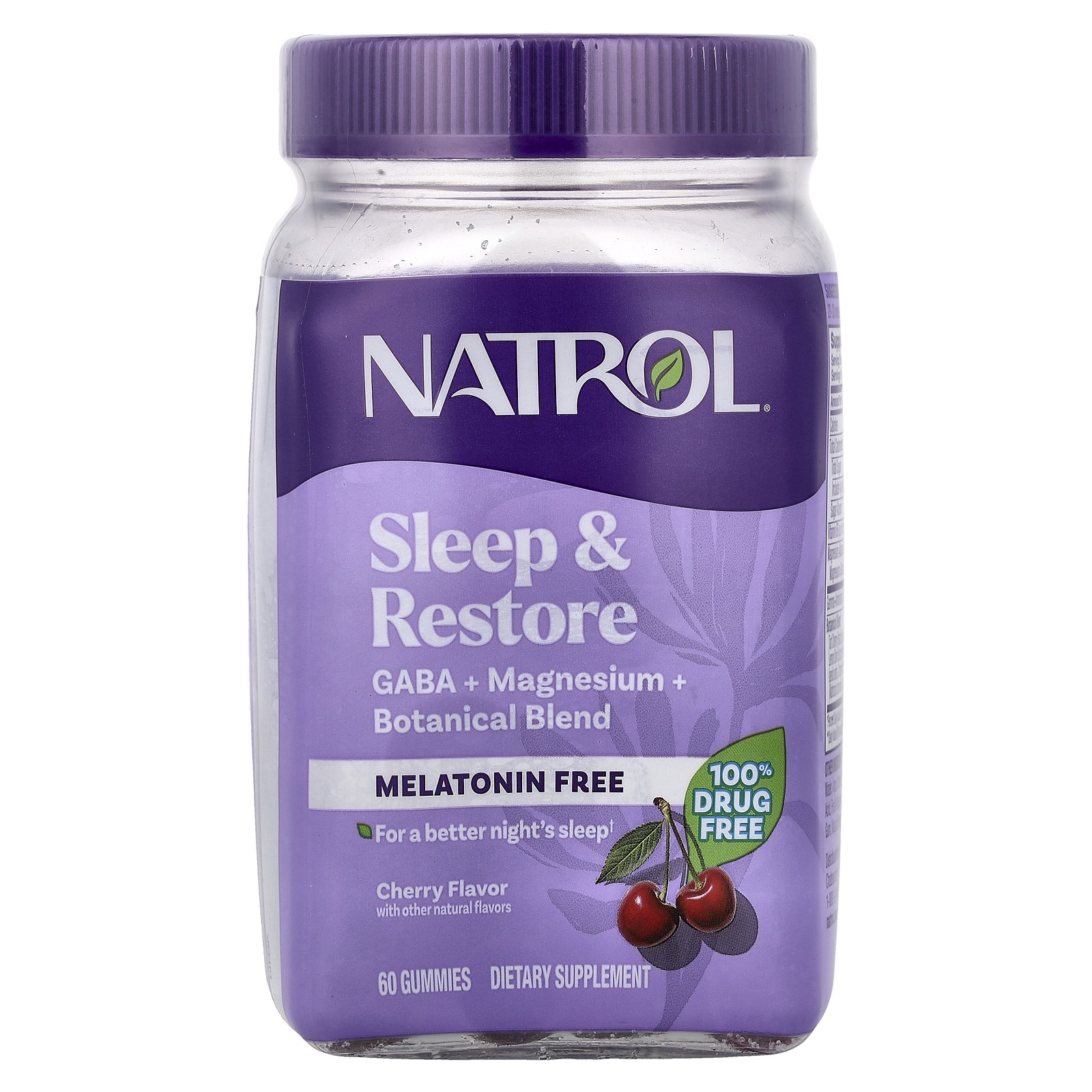 Sleep & Restore Gummies, Melatonin Free, Cherry, 60 Gummies