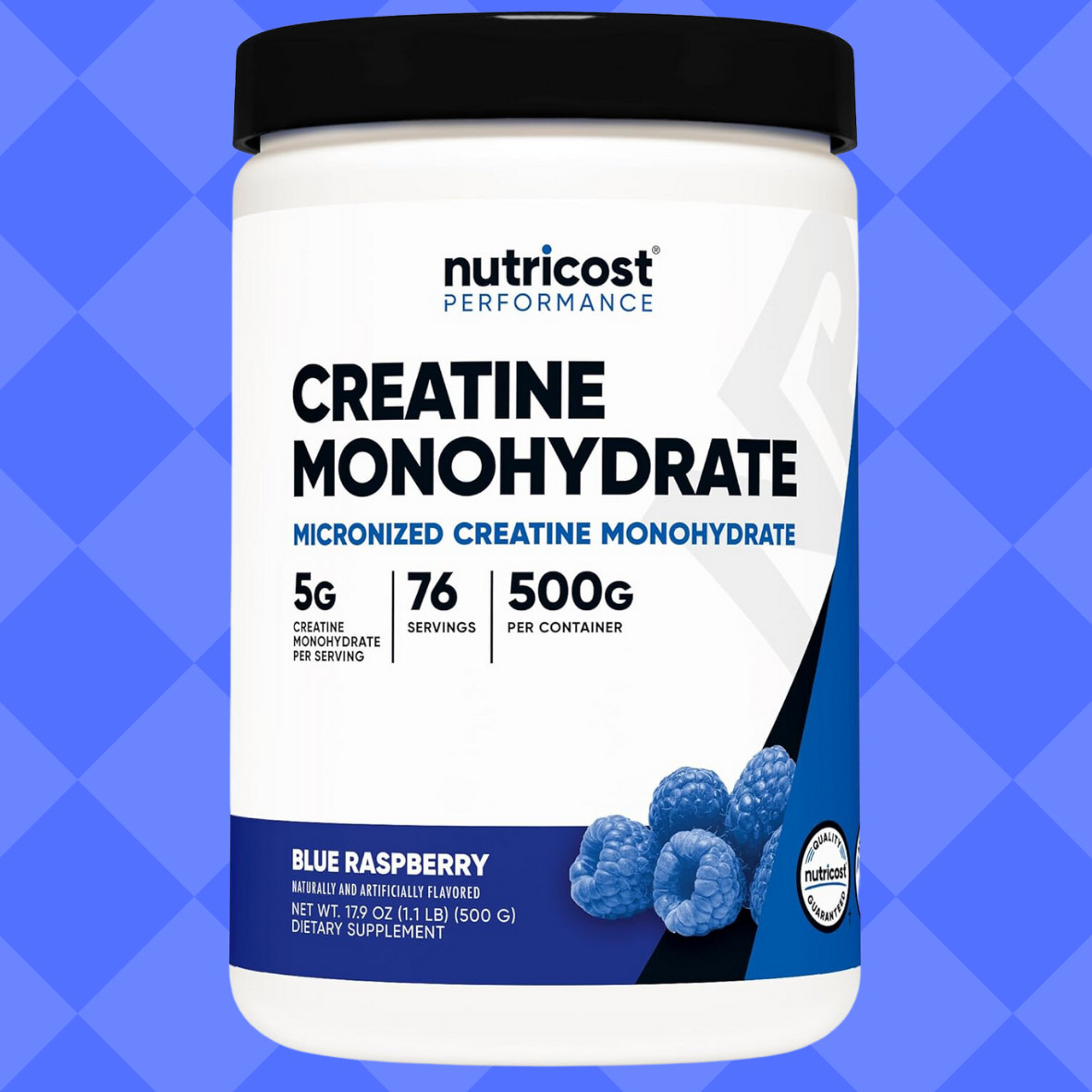 Nutricost Creatine Monohydrate Powder (500G) Blue Raspberry