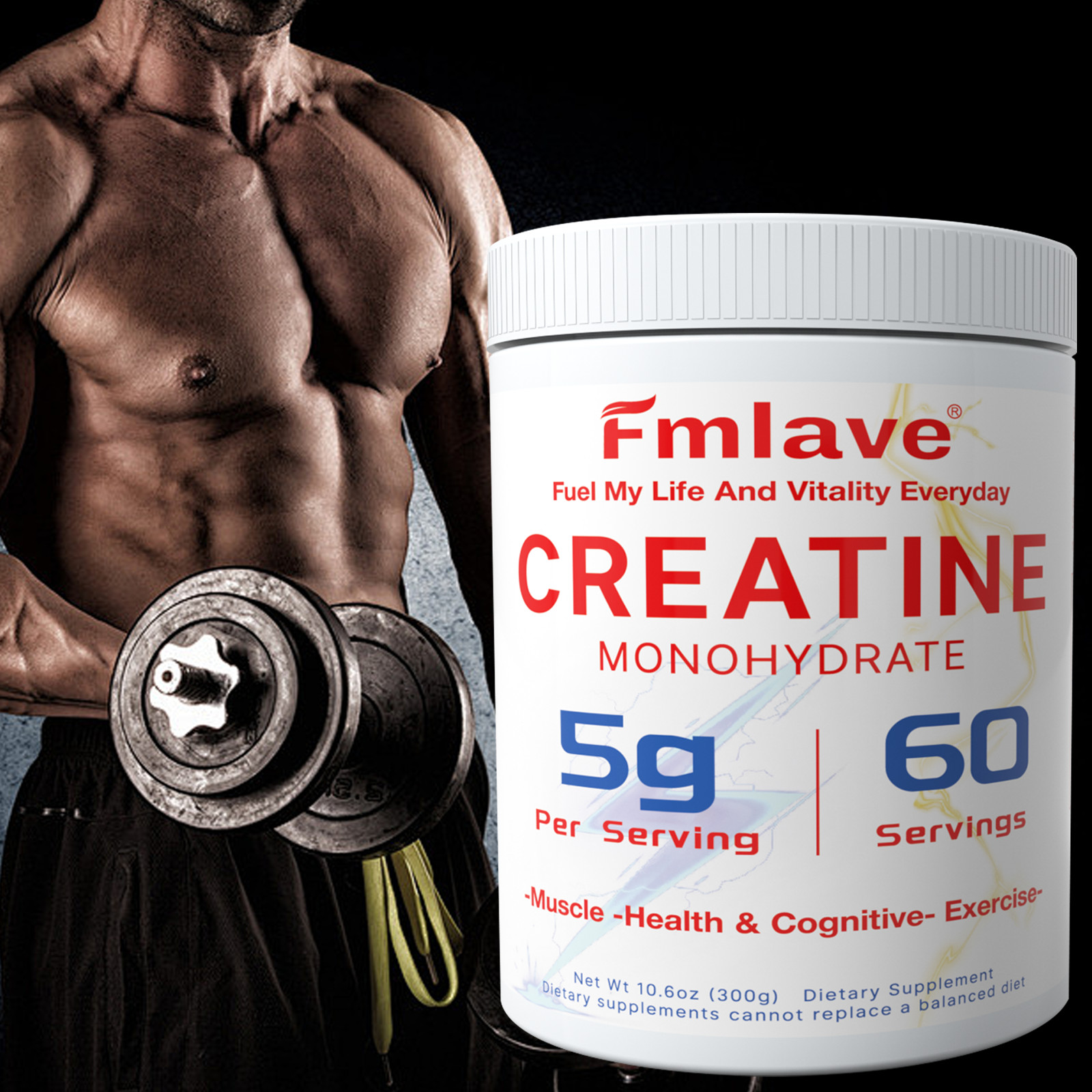Creatine Monohydrate Powder Pure Creatine Micronized Powder, Unflavored Creatine