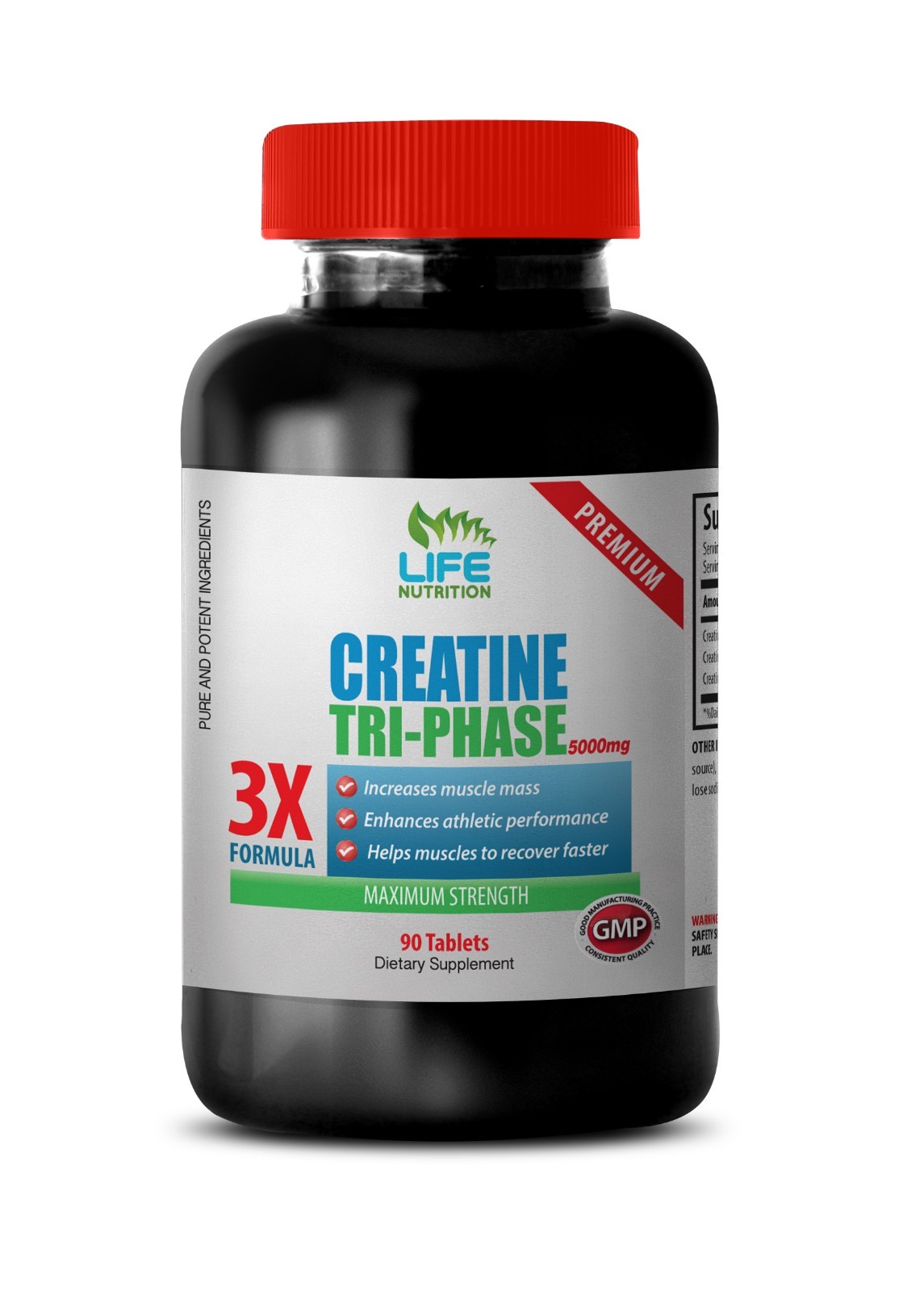 Extreme Muscle Growth – Creatine Tri-Phase 3X 5000mg – Super Pills Deal 1 Bottle