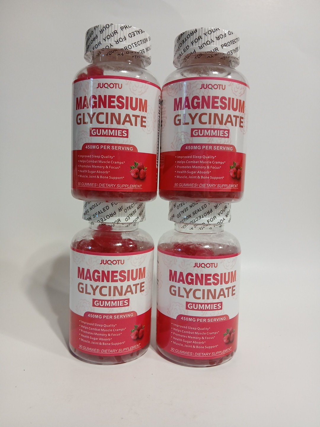4X Juqotu Magnesium Glycinate Gummies 450mg Improve Sleep 90ct Exp 08/26 4 Pack