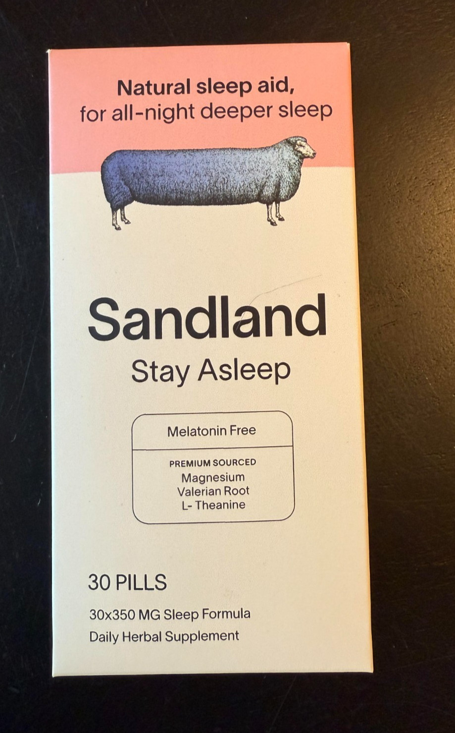 Sandland Stay Asleep Melatonin Free Natural Sleep Aid 30 Pills EXP 10-25  READ