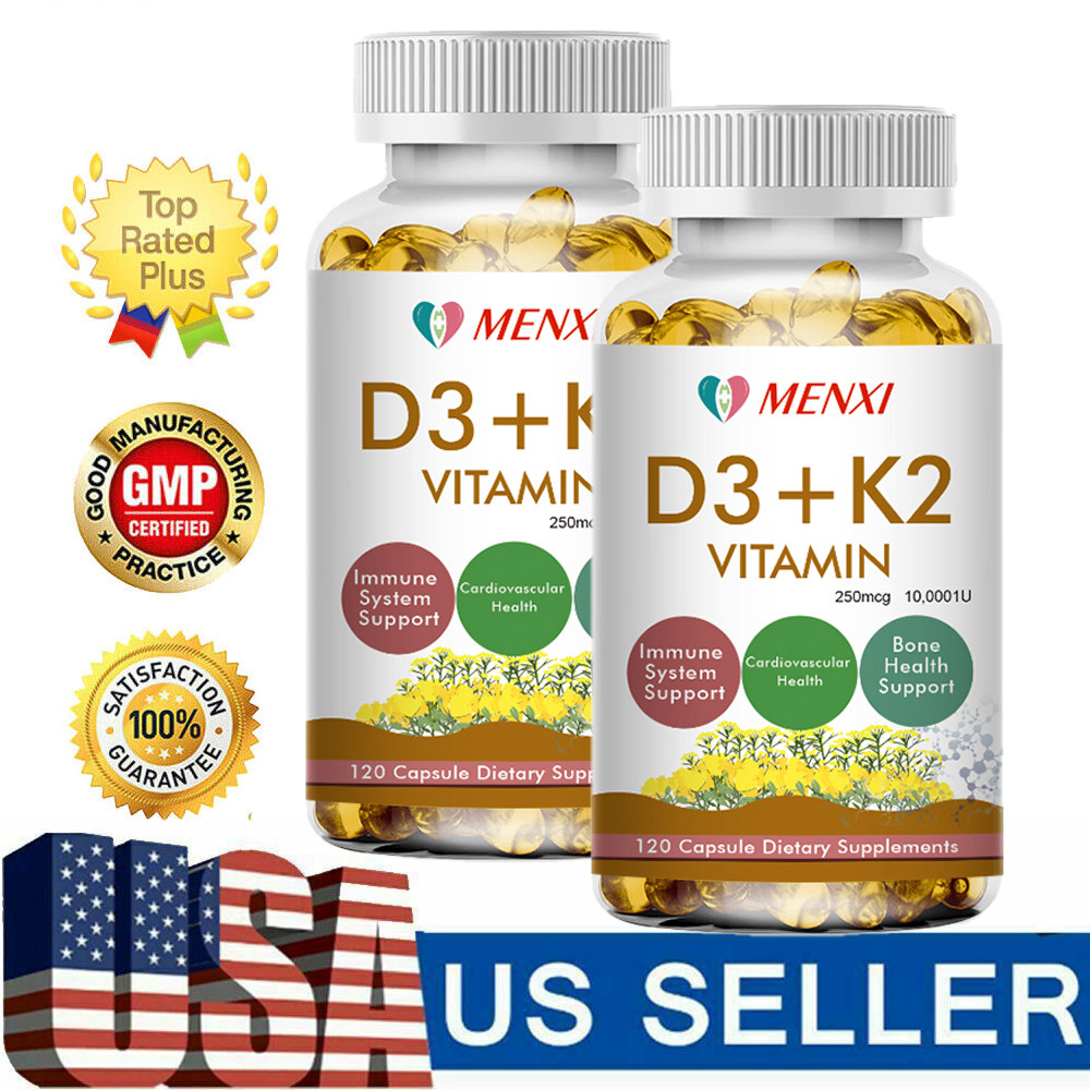 Vitamin D3 K2 – 10000iu of Vegan D3 & 250mcg of Vitamin K2 as MK7 – 240 Softgels