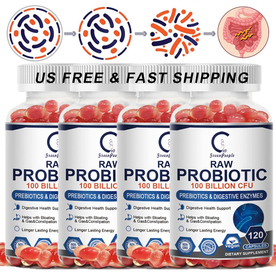 Probiotics 100 Billion CFU Potency Digestive Immune Health Gut Health Supplement