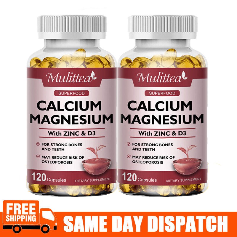 2XCalcium Magnesium Zinc with Vitamin D3 Strong Bone Health Muscle Improvement