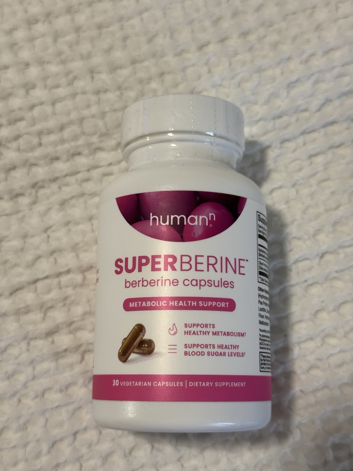 SuperBerine by HumanN Berberine Capsules, Metabolism Support, 30 Ct. Exp. 01/27