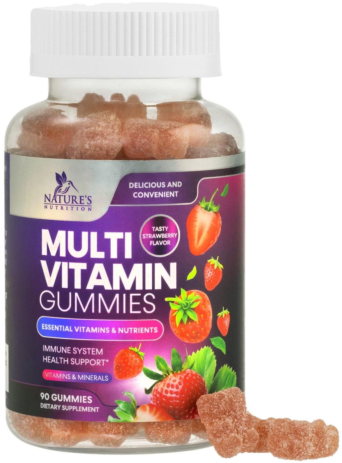 Natural Complete Daily Gummy Vitamin – Multi with Vitamins A, C, E, B6, B12